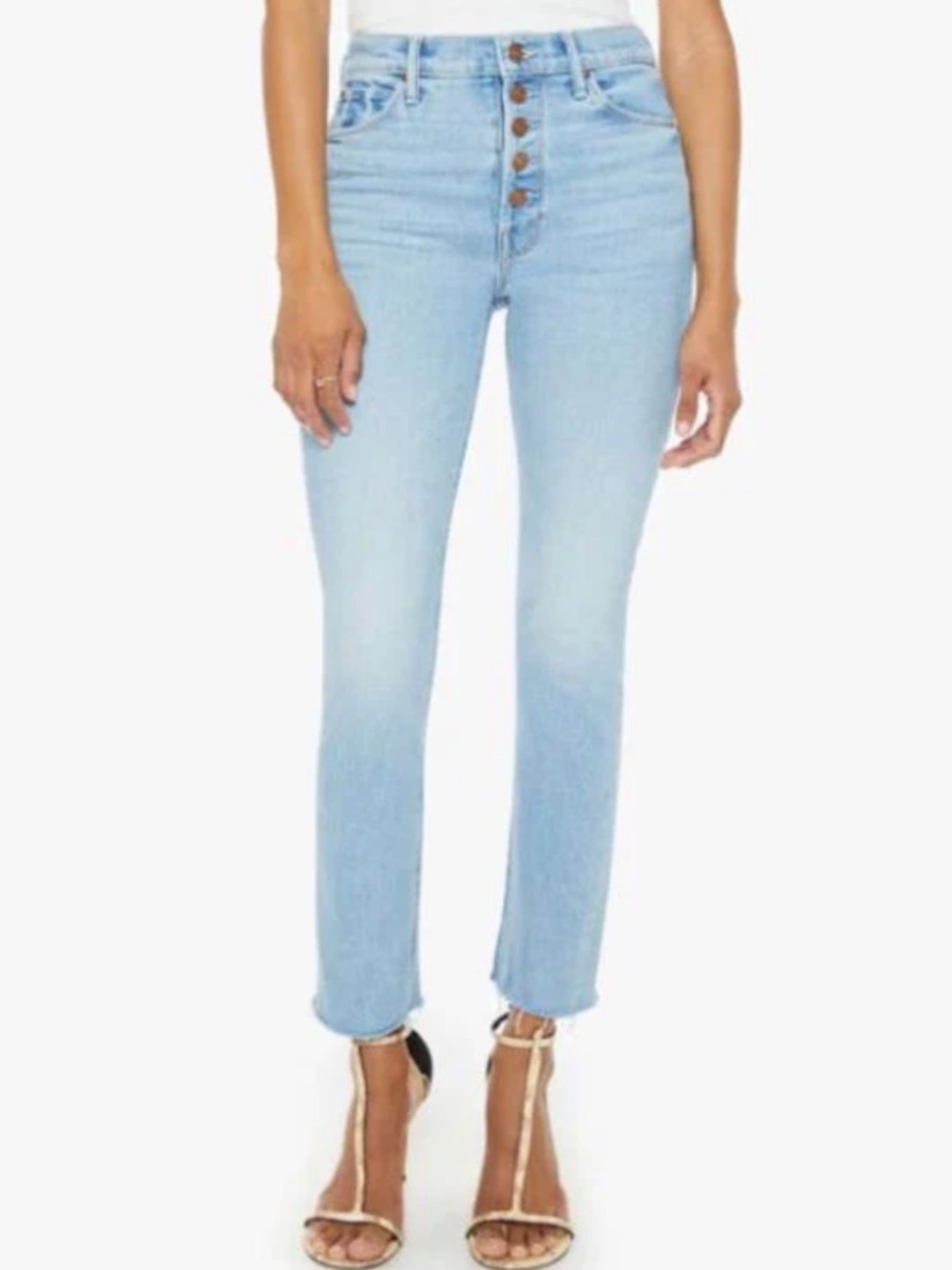 MOTHER The Pixie Dazzler Ankle Fray in Ivy League Cowboy, Size 26